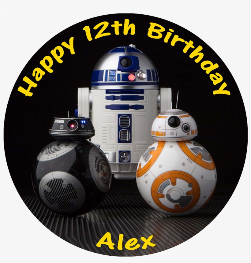 Star Wars Last Jedi Bb8 R2d2 Bb9e Personalised Round - Sphero Bb-9e App-enabled Droid, transparent png #1566064