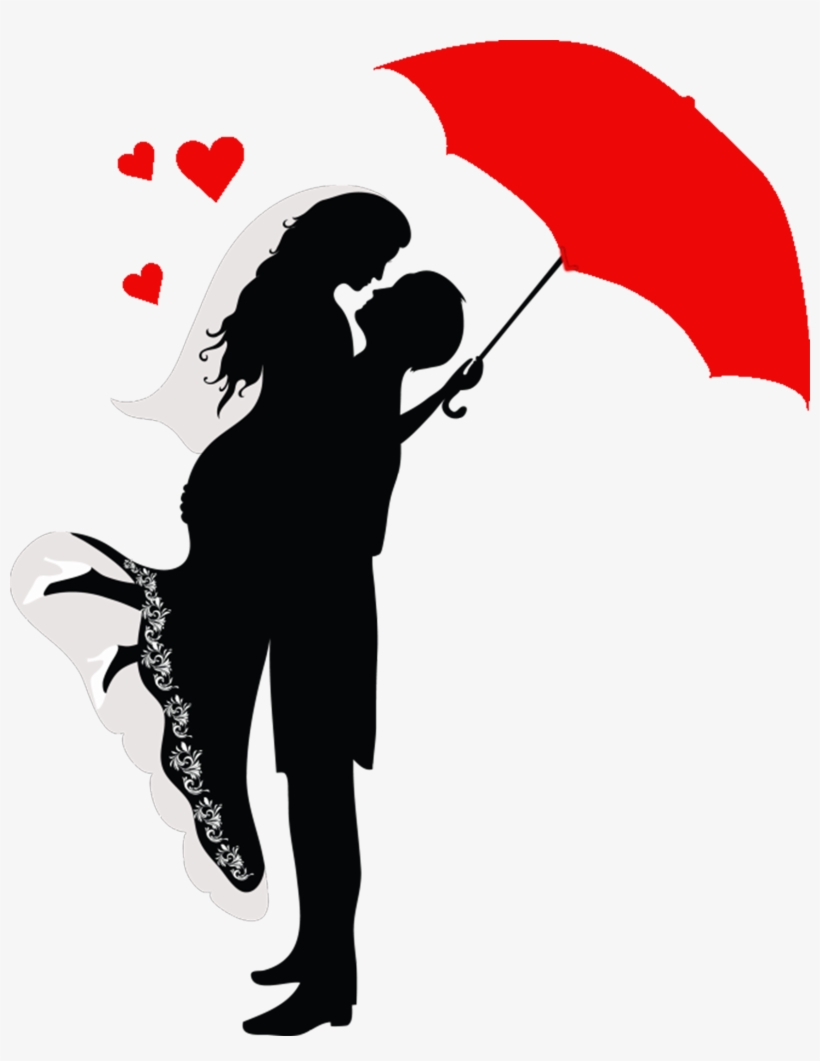 Couple Silhouette Clip Art Hugging Transprent Png - 4 Types Fingerprint Tree Custom Wedding Guestbook Wedding, transparent png #1566148