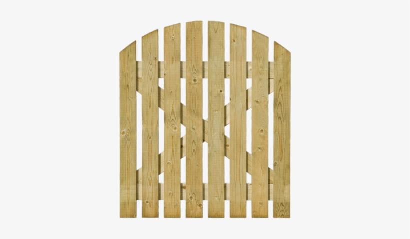 Round Top Light Wooden Gate - Small Fence Gate Wood, transparent png #1566881