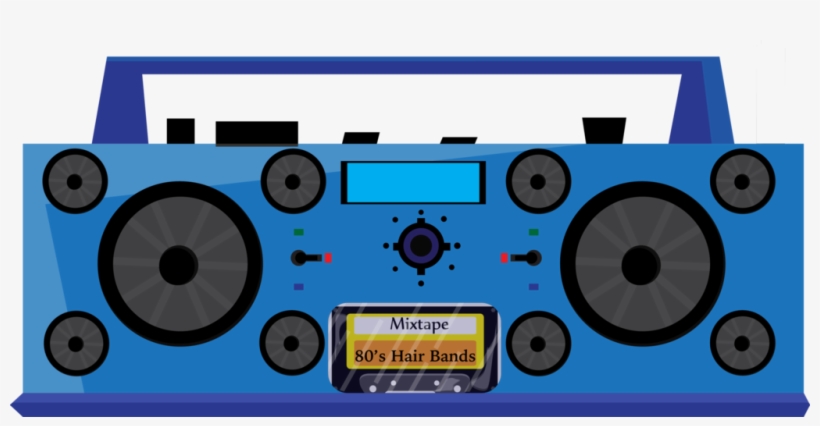 Cassette Vector 80's Boombox - 1990s, transparent png #1567088