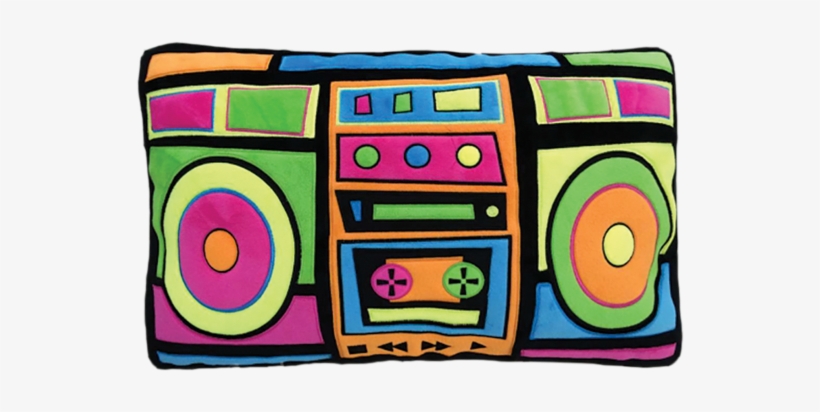 Picture Of Boombox Embroidered Pillow - Iscream Rainbow And Clouds Embroidered Fleece Microbead, transparent png #1567182