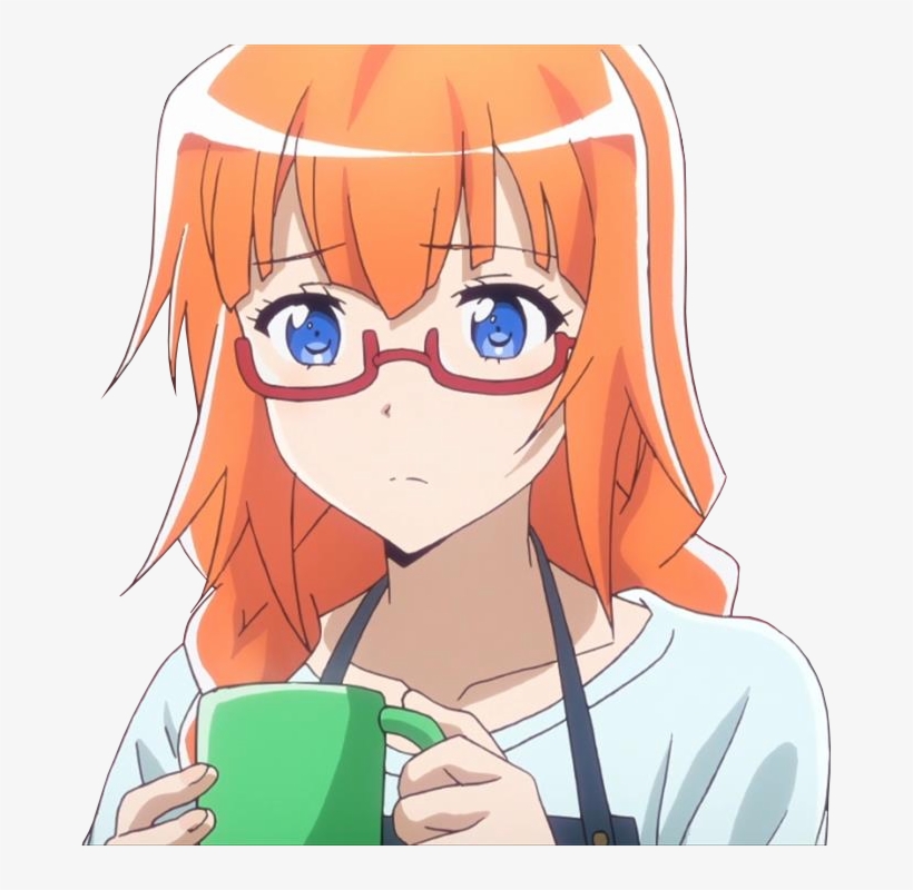 Red Hair Anime Girl With Glasses