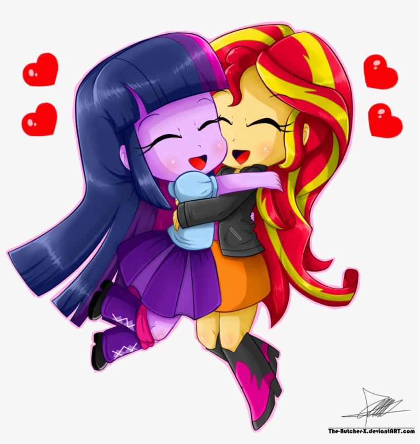 Midnight Sparkle And Sunset Shimmer Fan Art, transparent png #1567472
