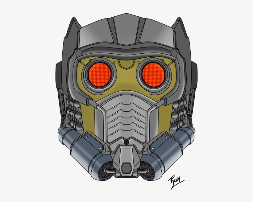 Star Lord Mask By Evangelion-02 - Star Lord Mask Printable, transparent png #1567772