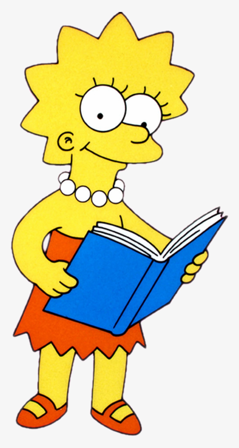 File History - Lisa Simpson Reading A Book, transparent png #1567945