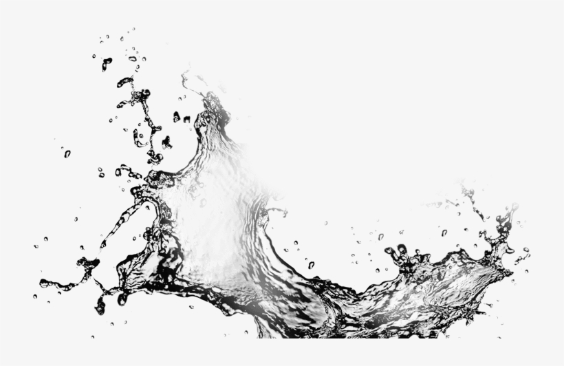 Water Splash Black And White Png, transparent png #1568185