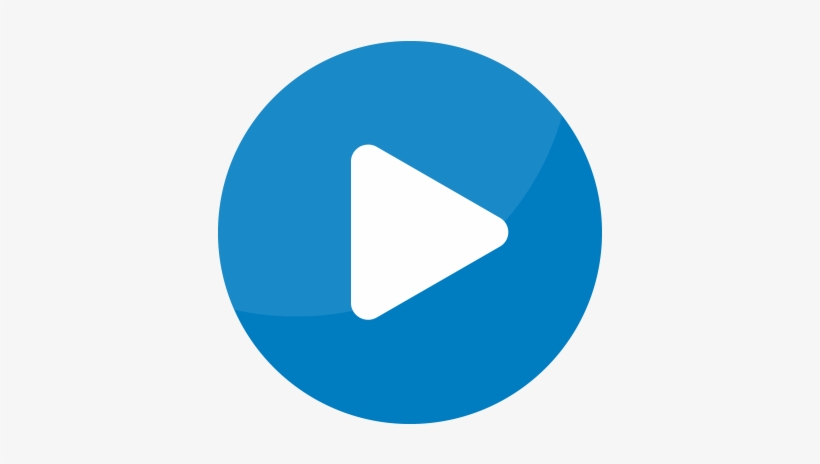 Audio Player - Blue And White Play Button, transparent png #1568437