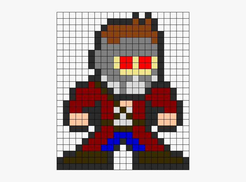 Guardians Of The Galaxy Star Lord Peter Quill Perler - Pixel Art Star Lord, transparent png #1568607