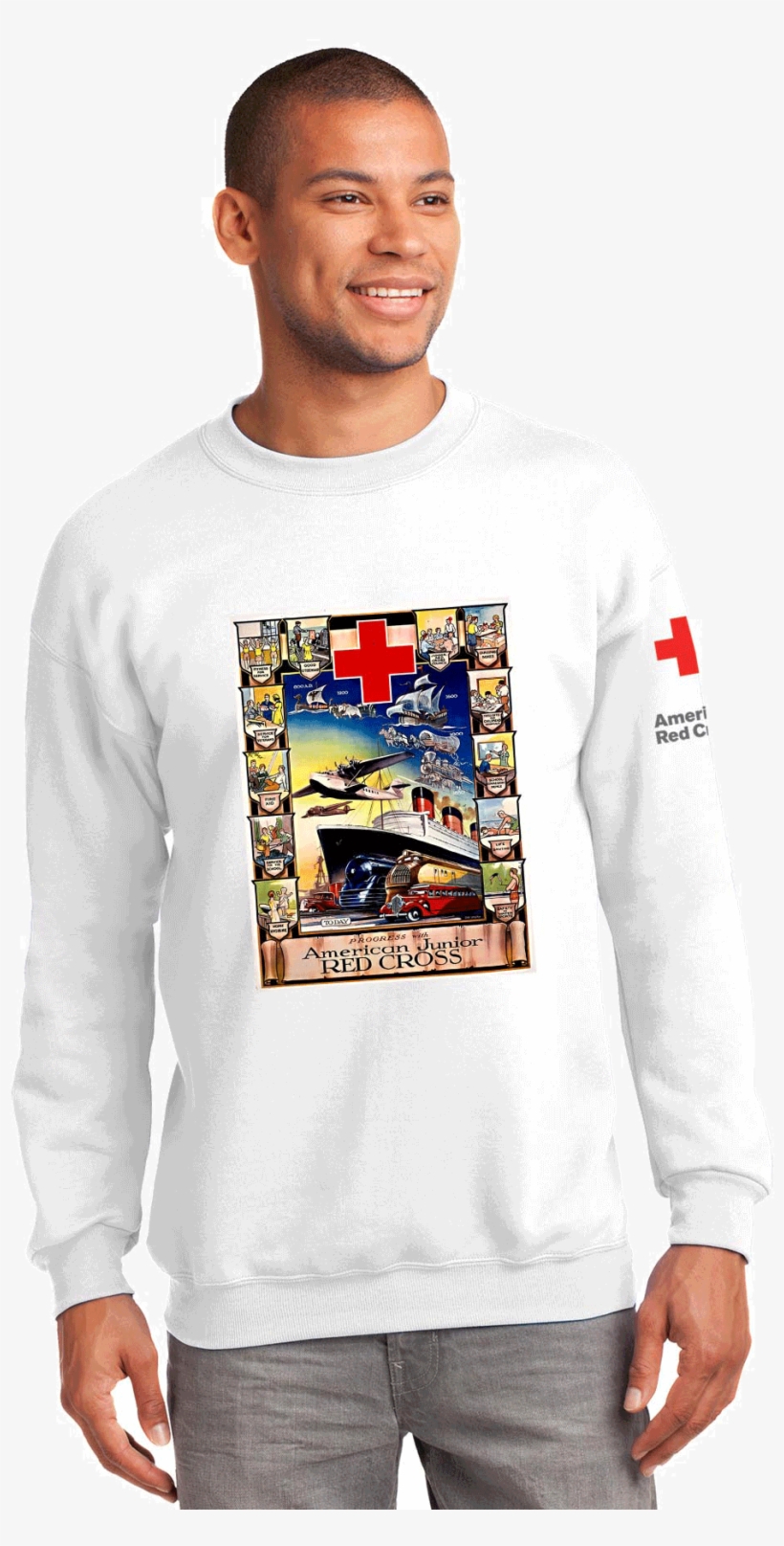 Unisex Crew Neck With American Junior Red Cross Boat - Rolex Crewneck Sweatshirt, transparent png #1568740