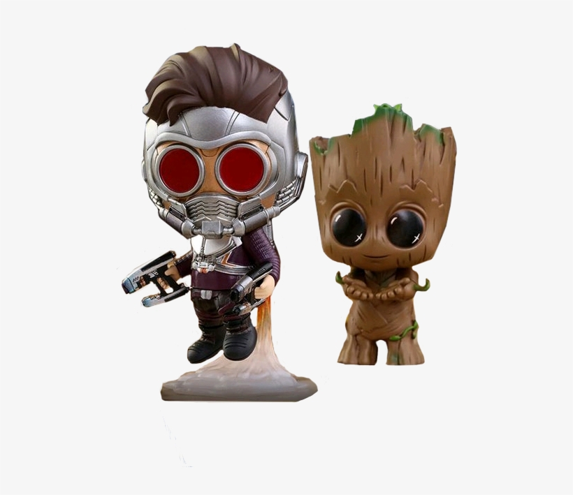 Gotg2 Star Lord Groot Cosbaby Set - Guardians Of The Galaxy: Vol. 2 - Star-lord & Groot, transparent png #1568743