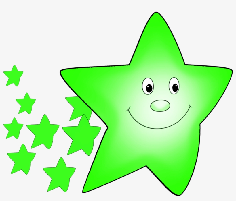 Star Comet Orange With Smaller Stars Flying - Cartoon Pink Star, transparent png #1568956