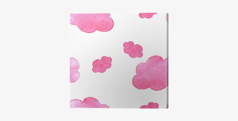 Pink Watercolor Clouds Background - Watercolor Cloud Png Pink, transparent png #1569437