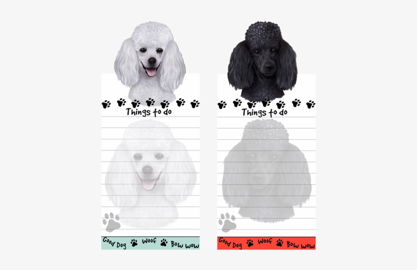 Poodle Note Pads - Es Pets Absorbent Stoneware Car Cup Holder Coaster,, transparent png #1569658