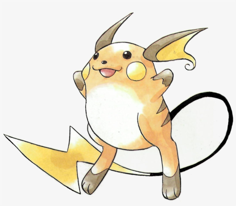 729px-026raichu Rg - Pokemon Raichu Ken Sugimori, transparent png #1569675