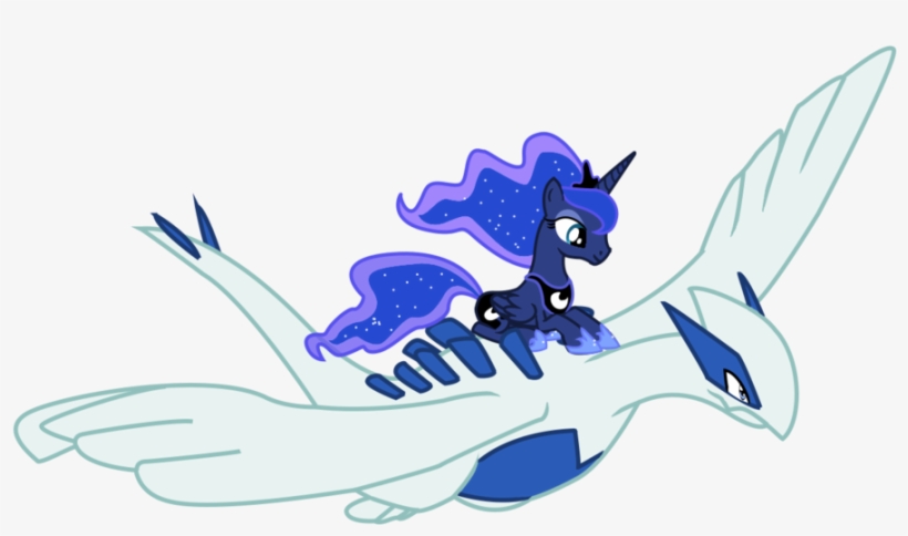 Pokémon Images Princess Luna Flying On Lugia Hd Wallpaper - Mlp Princess Luna Flying, transparent png #1569961