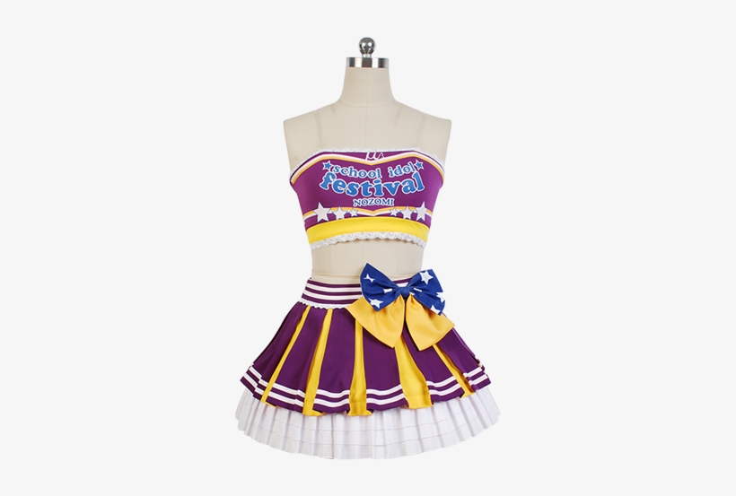 Nozomi Tojo Cheerleaders Uniform Cosplay Costume - Love Live! Cheerleaders Nozomi Tojo Cosplay Costume, transparent png #1570191