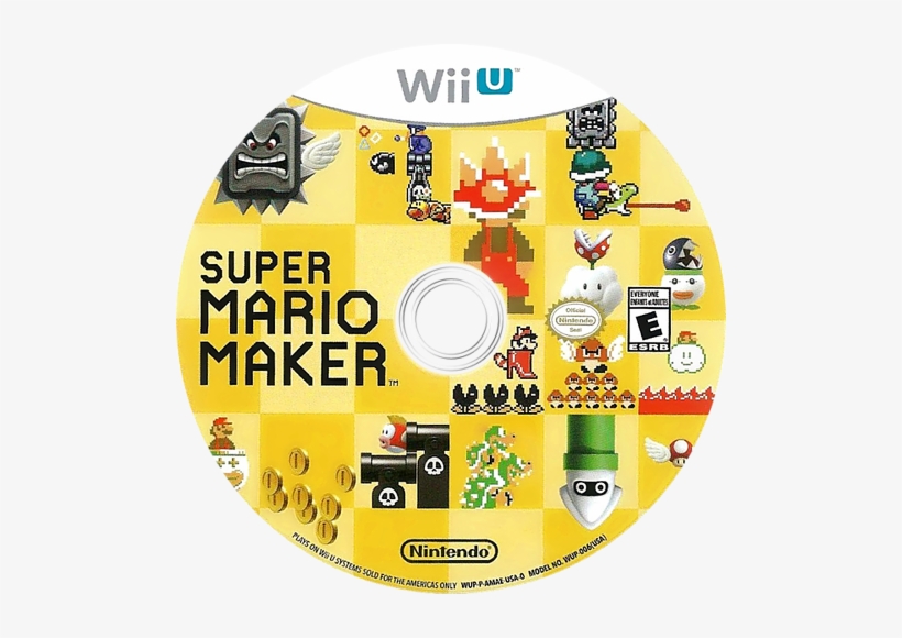 Super Mario Maker Wiiu Disc - Super Mario Maker Wii U Disc, transparent png #1570216