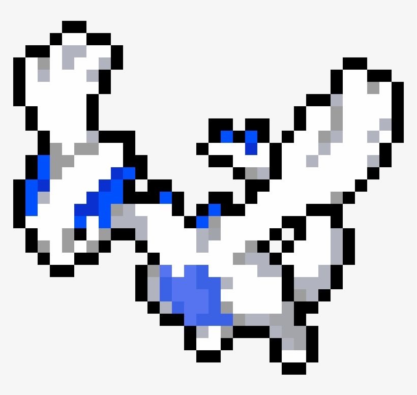 Lugia - Pixel Art Pokemon Lugia, transparent png #1570394