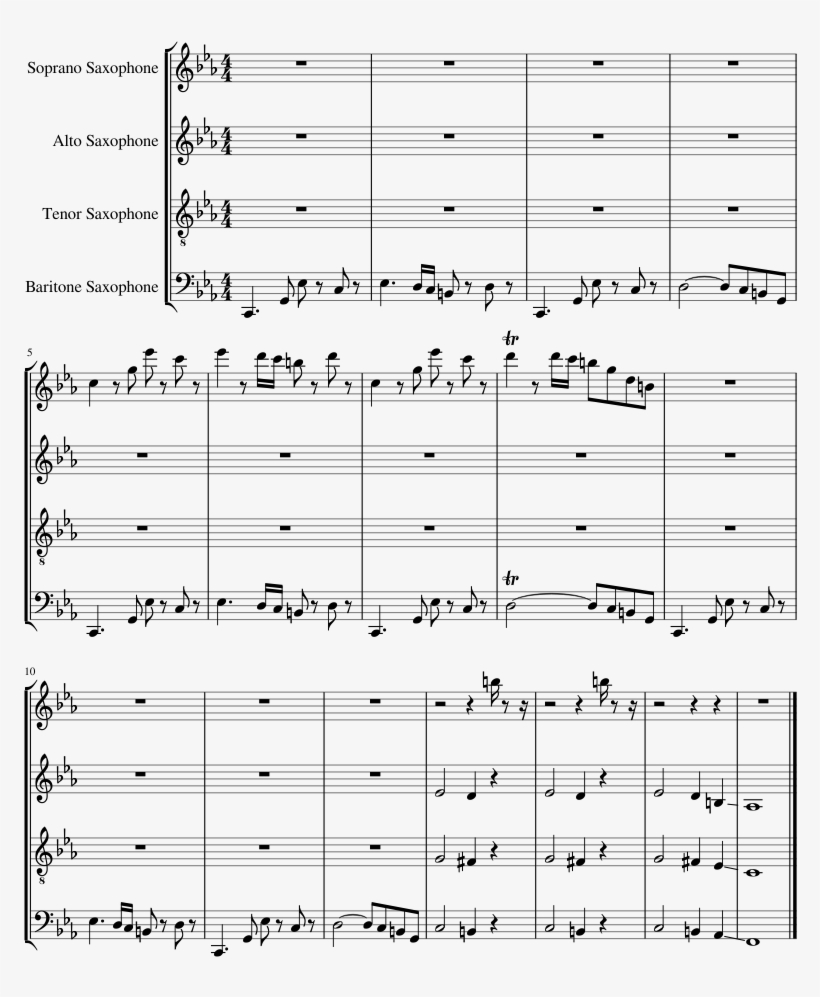 Lg-206800214 Sheet Music 1 Of 1 Pages - All Star Tenor Sax, transparent png #1570431