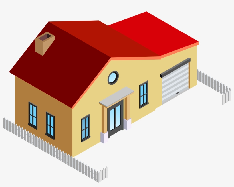 House With Fence Png Clip Art, transparent png #1571900
