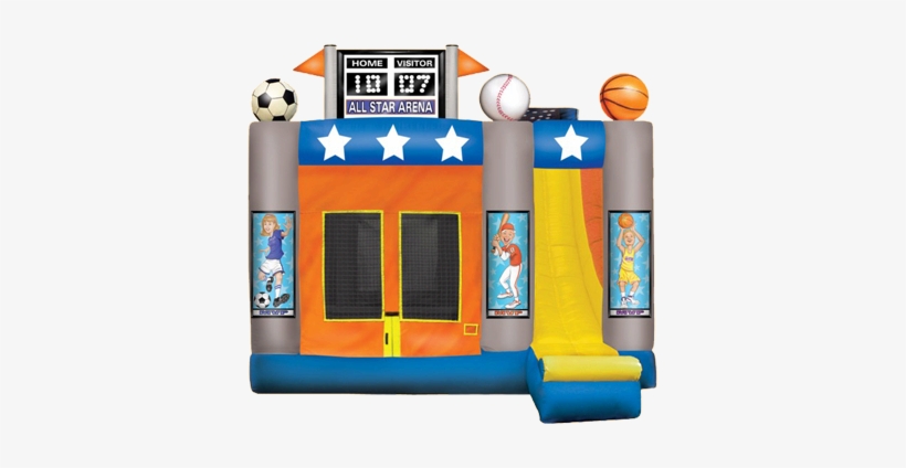 Sports Fans Get Ready - Inflatables That Are Sports Themed With A Slide, transparent png #1572124