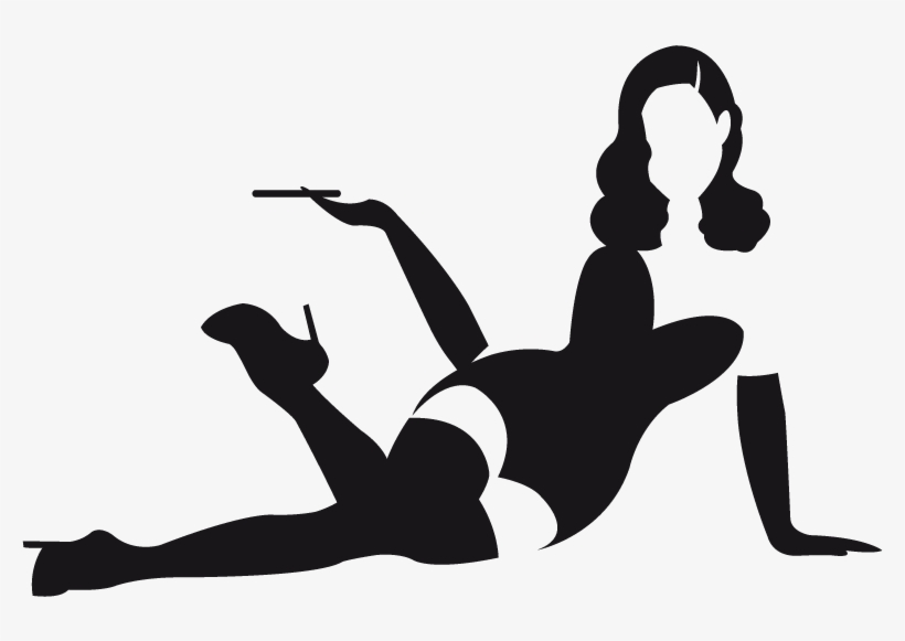 Pin Up Girl Silhouette Clip Art At Getdrawings - Going Through The Motions, transparent png #1572148