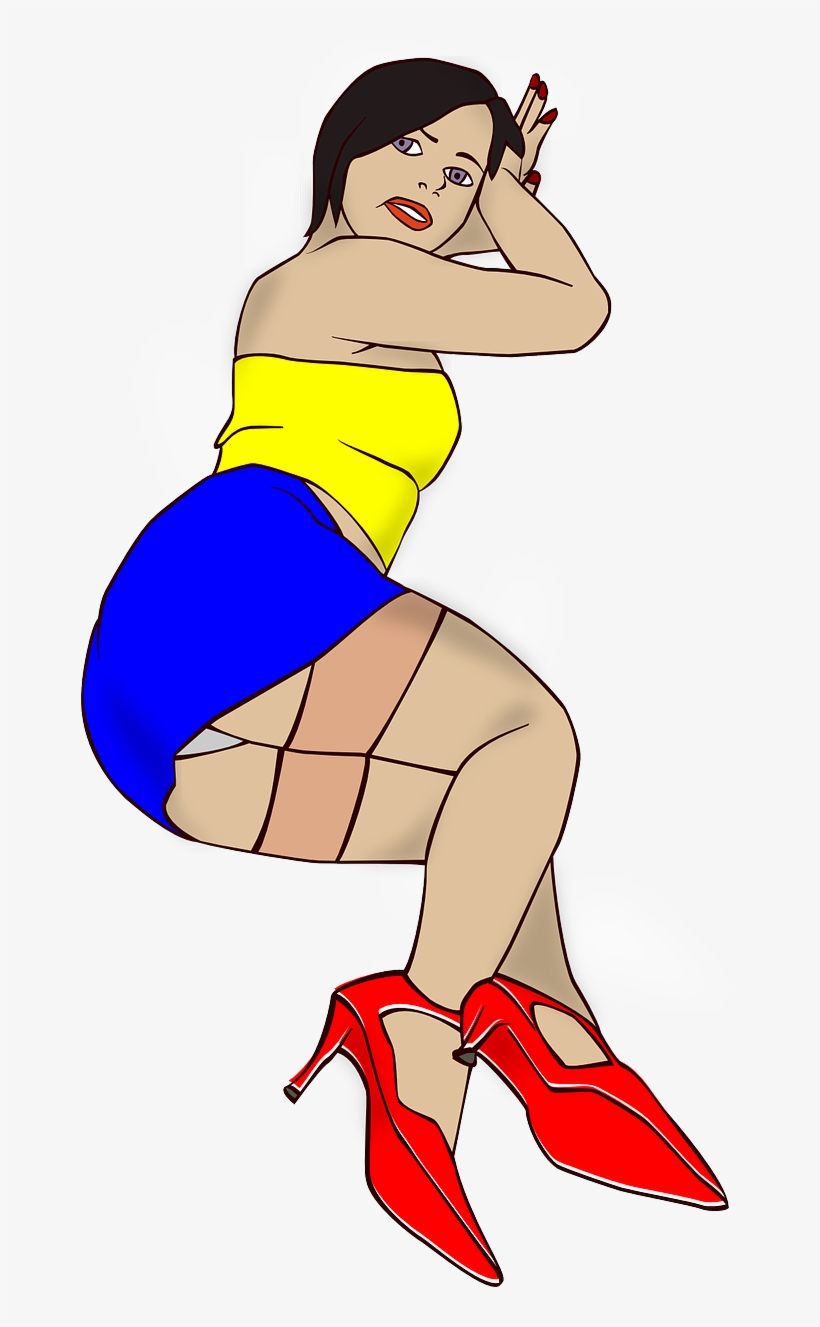 Stripper Pin Up Pin Up Girl - Cartoon Stripper Png, transparent png #1572286