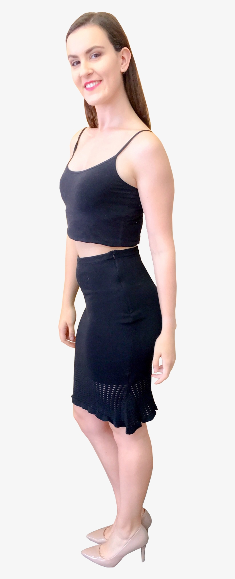 Pin-up Girl Knit Skirt In Black - Skirt, transparent png #1572423
