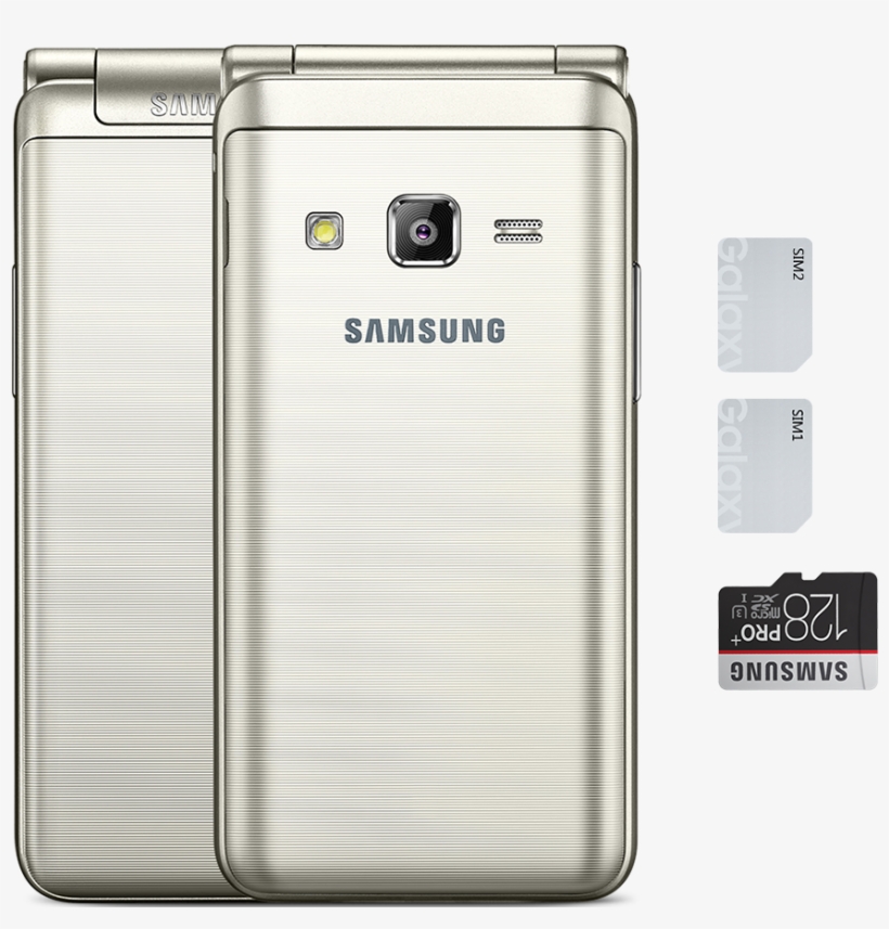 The Smartphone Comes With Microsd Slot The Galaxy Folder - Samsung 128gb Pro Plus Class 10 95mb/s Micro Sd Tf, transparent png #1572703