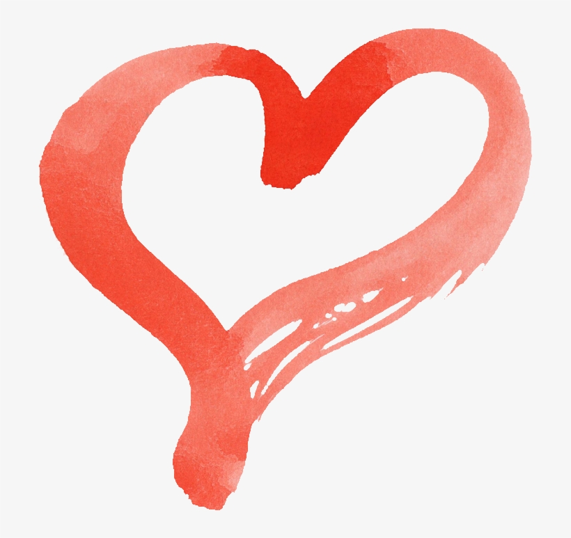 15 Red Watercolor Heart Onlygfx - Watercolor Painting, transparent png #1572730