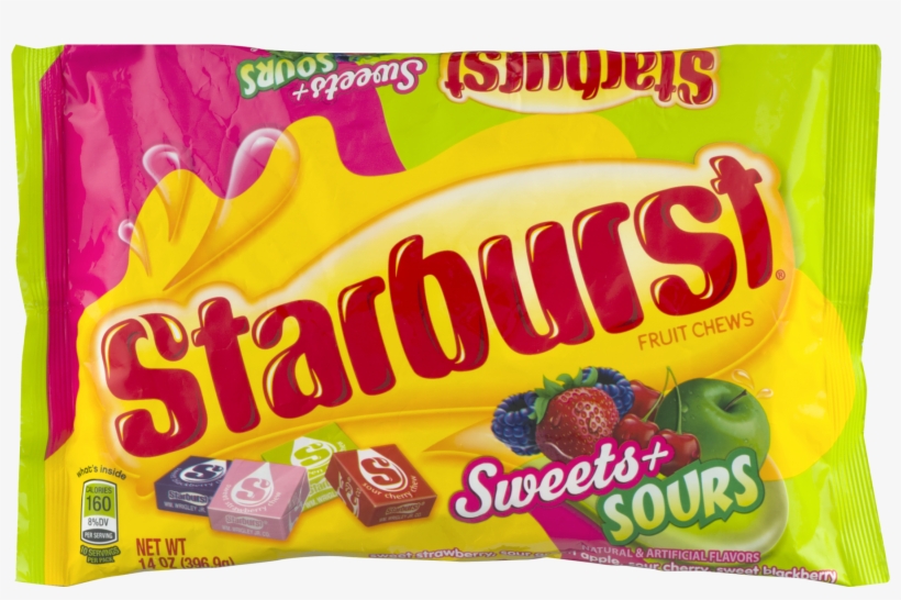 Starburst, Sweets And Sours Fruit Chews Candy, 14 Oz - Starburst Favereds, transparent png #1572861