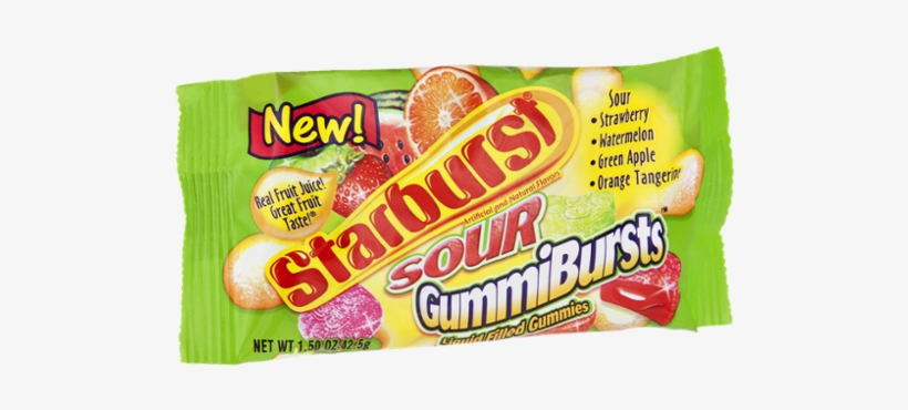 Starburst Gummibursts Gummies, Liquid Filled, Sour,, transparent png #1572937