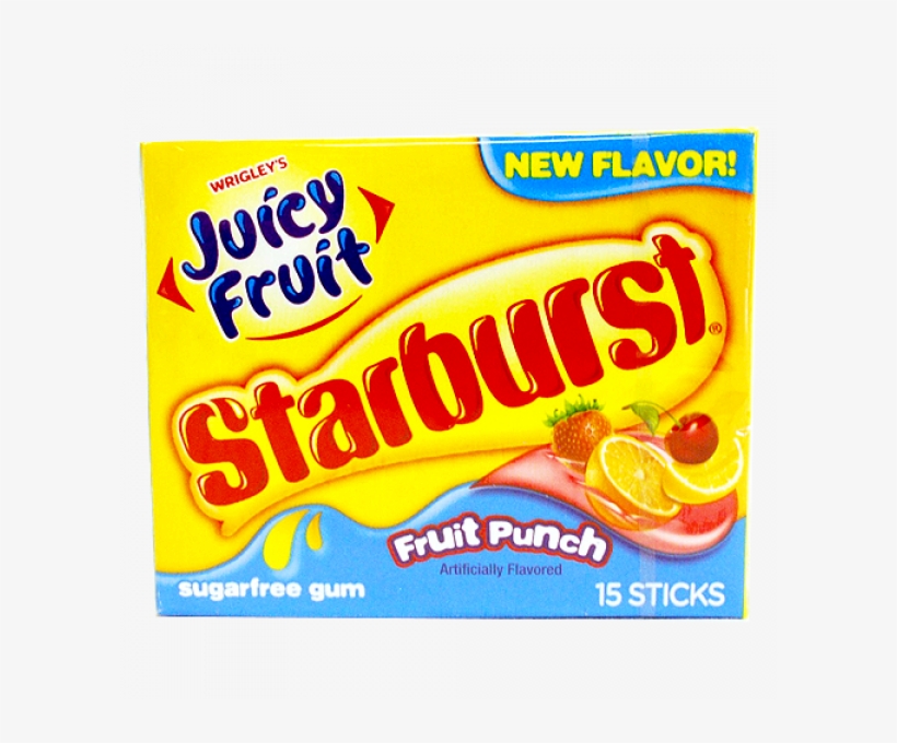 Juicy Fruit Starburst Gum Fruit Punch Flavor Buy At - Juicy Fruit Starburst Watermelon, transparent png #1572939