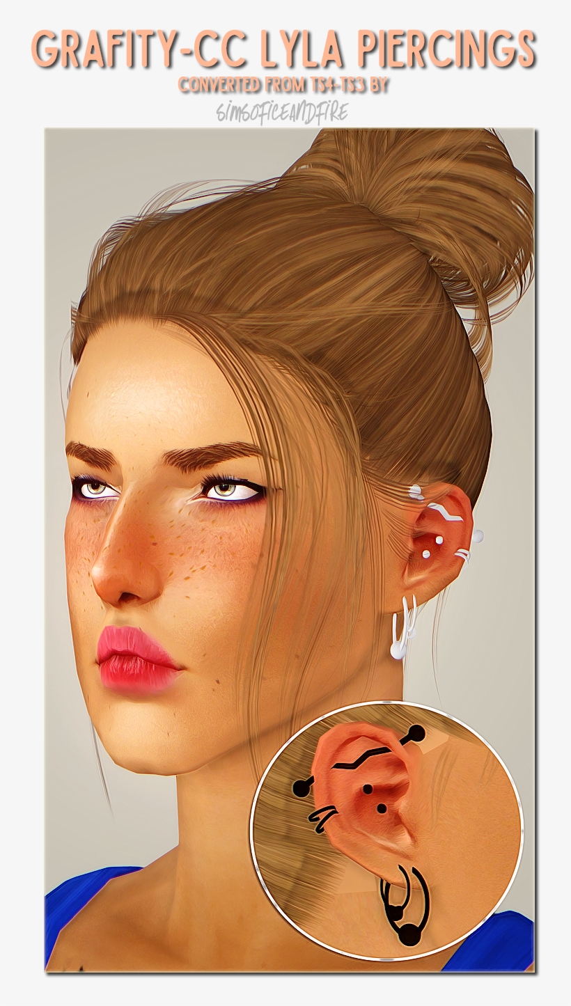 “ Grafity-cc Lyla Piercings • Compressed, Custom Thumbnails - The Sims 3, transparent png #1573266