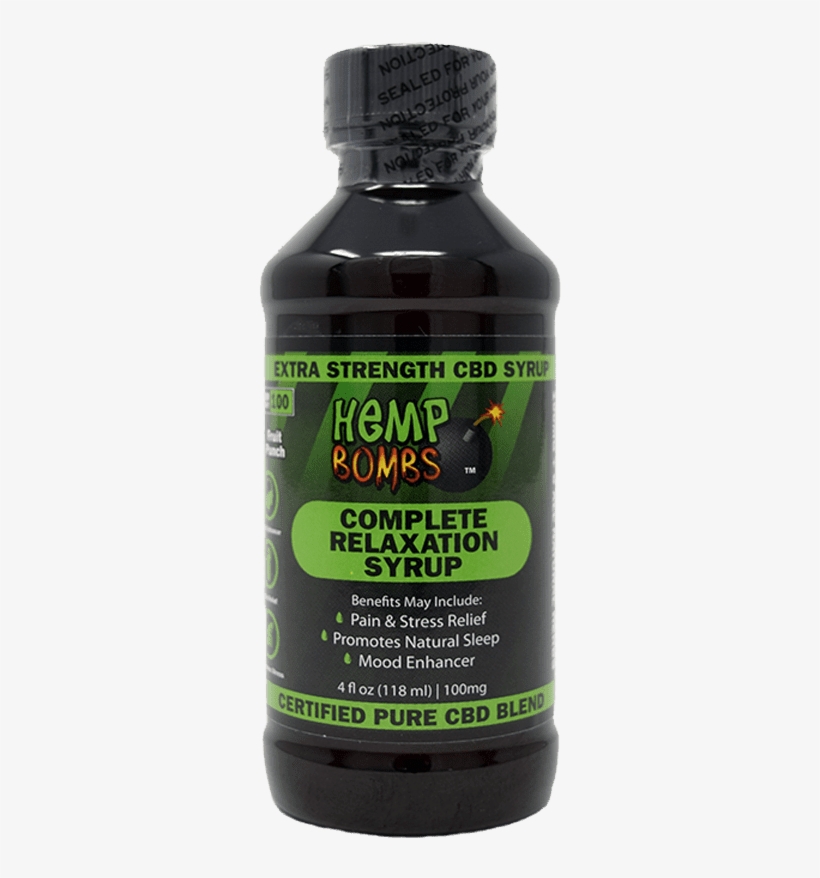 100mg Cbd Relaxation Syrup - Hemp Bombs Cbd Oil 1000mg, transparent png #1573496
