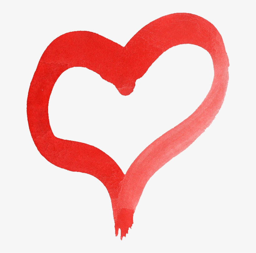 15 Red Watercolor Heart Onlygfx - Watercolor Painting, transparent png #1573613