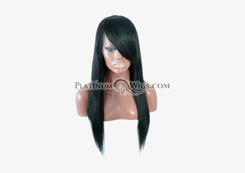 Naomi Soft Yaki Bangs Remy Glueless Full Lace Wig Unstyled - Lace Wig, transparent png #1573918