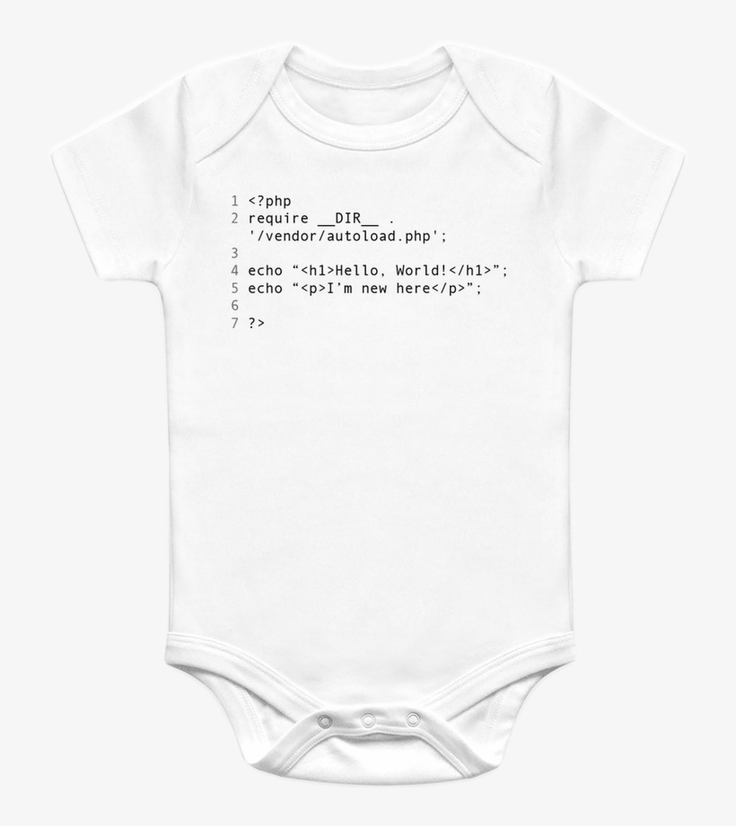 A Cute Baby Onesie For Php Programmers - 1st Birthday Shirt: Lauren, transparent png #1574105