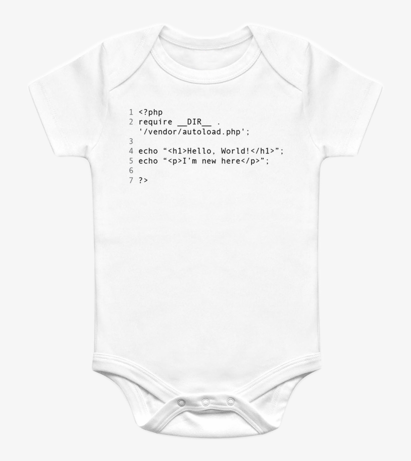 A Cute Baby Onesie For Php Programmers - 1st Birthday Shirt: Lauren, transparent png #1574105
