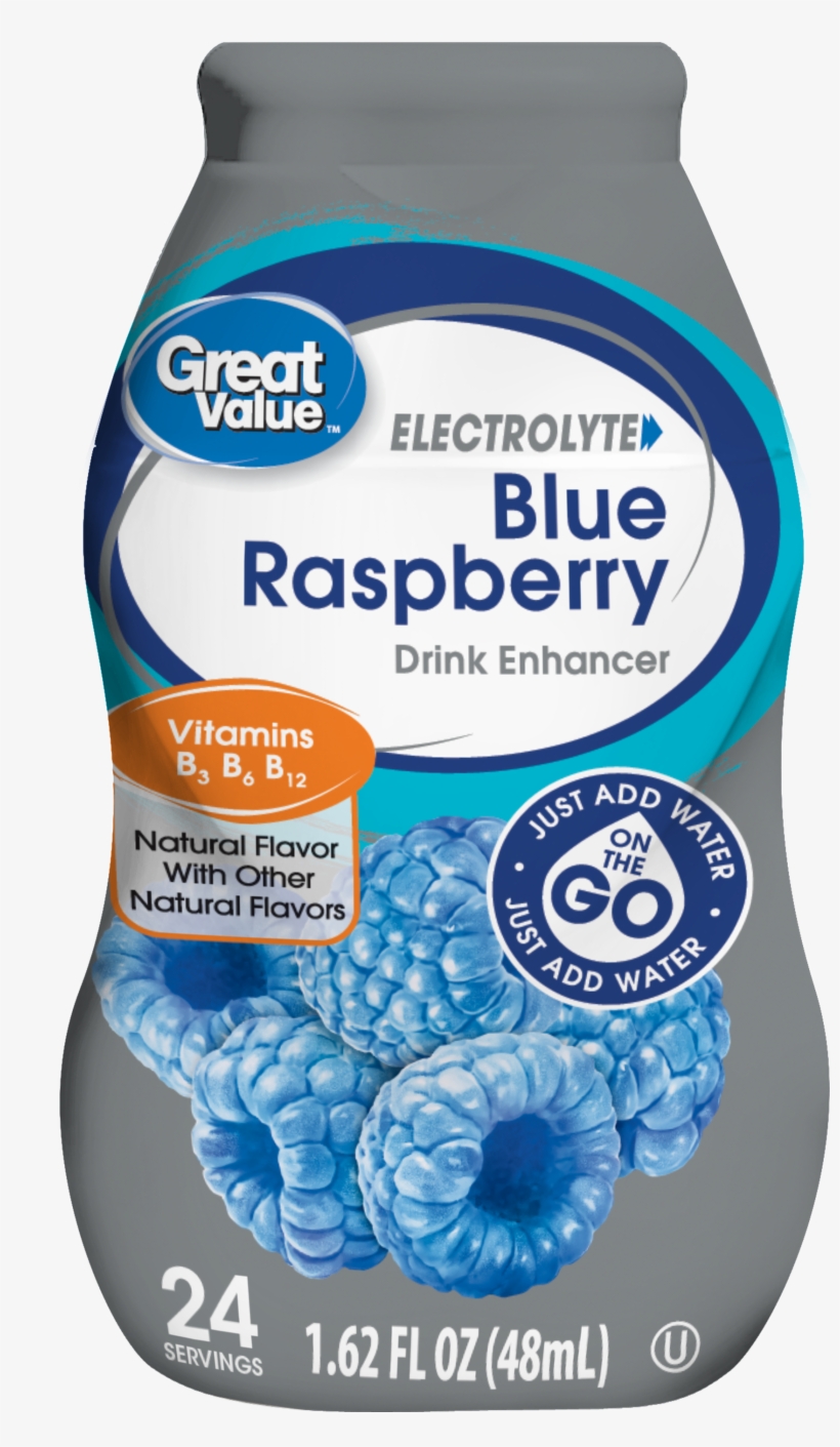 Great Value Electrolyte Drink Enhancer, Blue Rasberry, - Great Value Electrolyte Drink Mix, transparent png #1574245