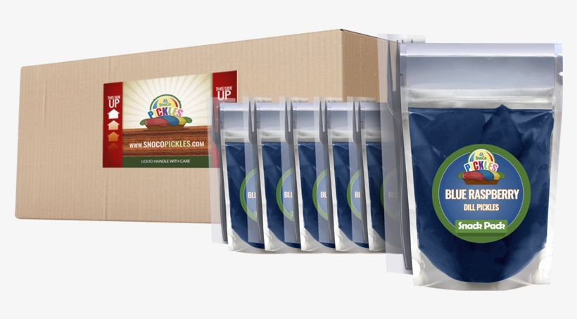 30 Pack Case Blue Raspberry Snack Packs - Dill - Free Transparent PNG ...