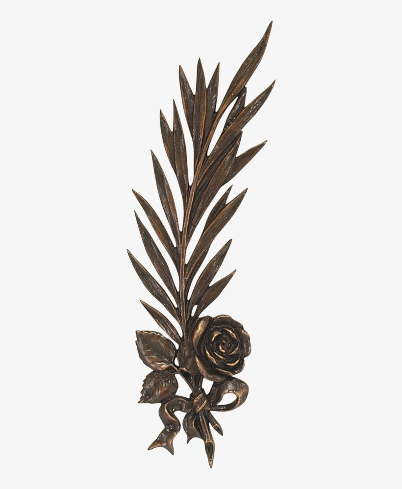 Palm Branch With Rose - Artificial Flower, transparent png #1574781