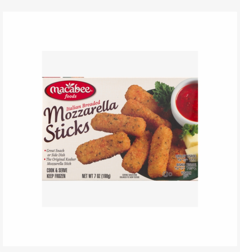 Macabee Mozzarella Sticks, Italian Breaded - Macabee Mozzarella Sticks, Italian Breaded - 7 Oz Box, transparent png #1575184