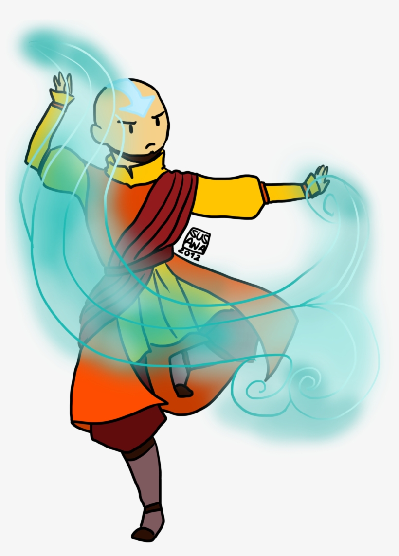 Fire Aang Avatar Water Earth Atla Nick Air Legend Of - Earth Fire Water Avatar Png, transparent png #1575412