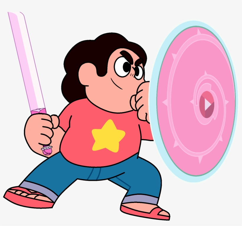 No Caption Provided No Caption Provided - Steven Universe With Shield, transparent png #1575501