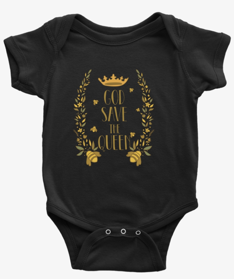 God Save The Queen Bee Onesie - Infant Bodysuit, transparent png #1575560