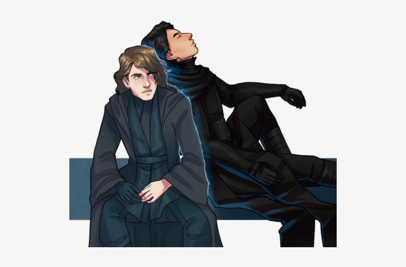 Kylo Ren And His Grandfather, Anakin Skywalker By Http - Star Wars Kylo Ren And Anakin, transparent png #1575817