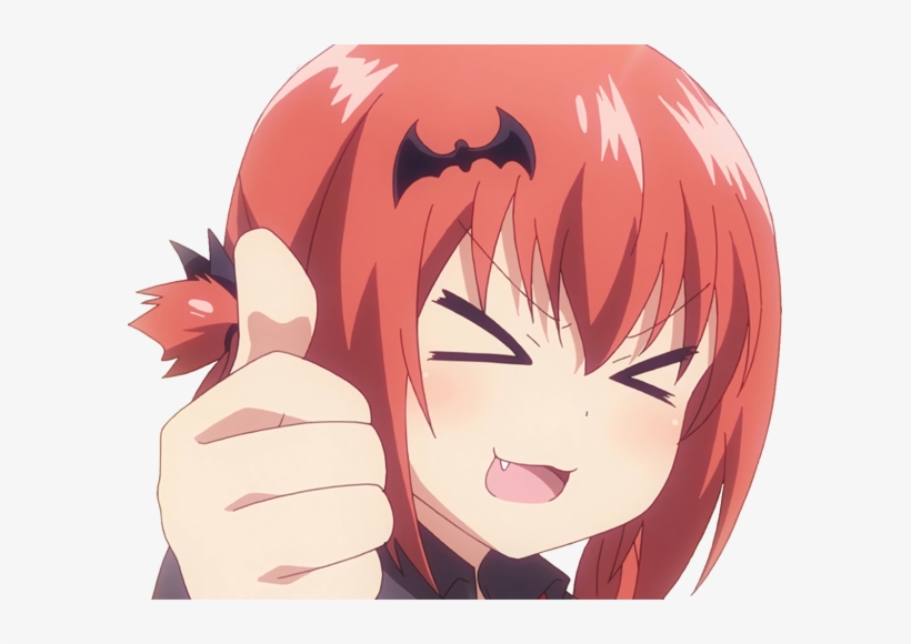 Become A Satania Follower Today - Anime Emoji Thumbs Up, transparent png #1576424