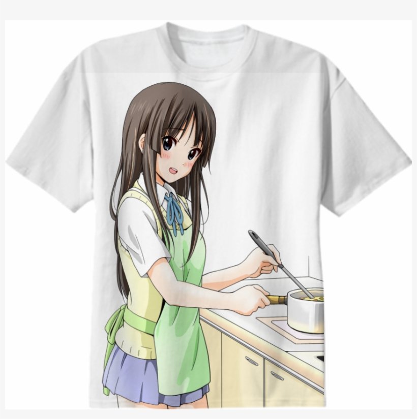 Shop Mio Akiyama X Waifu Material Cotton T-shirt By - Anime Cute Akiyama Mio, transparent png #1576446