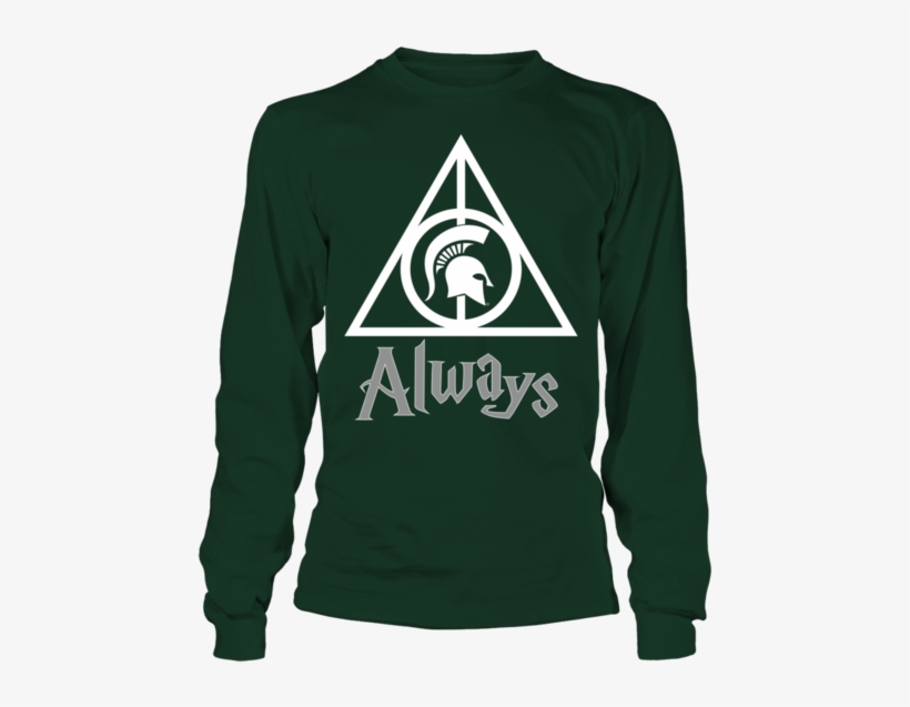 Michigan State Spartans Deathly Hallows Shirt - Lsu Shirts, transparent png #1576564